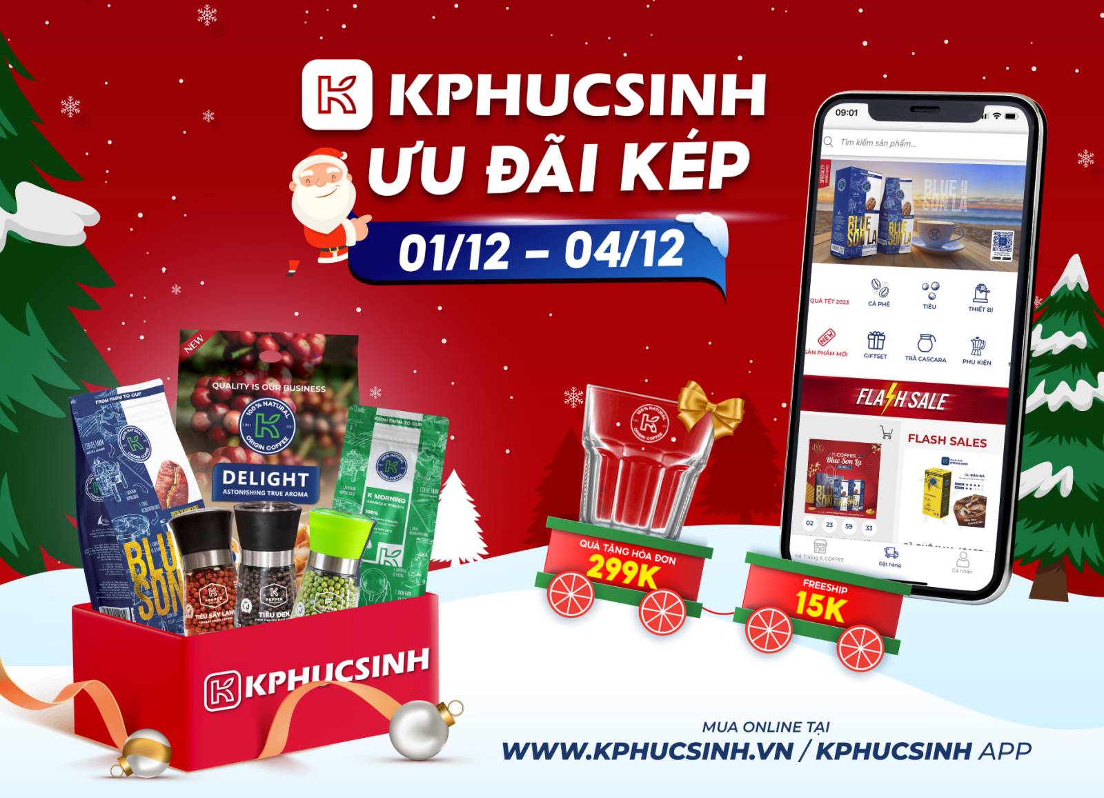 [1.12-4.12] K COFFEE ƯU ĐÃI KÉP
